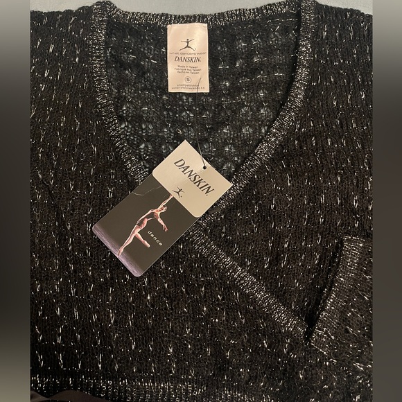 Wrap Knit Ballet Crop Sweater Top Pink Barbie Purple Sheer Blouse Kawaii Pastel - Picture 9 of 17